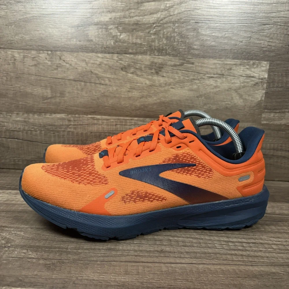 Brooks Launch 9 Orange Blue Mens US Size 10 EUR 44 1103861D854 Running Shoes